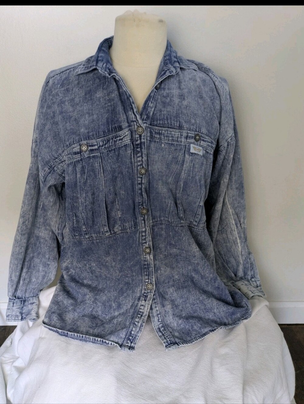 Vintage Express Women's Big Pocket Blouse Medium